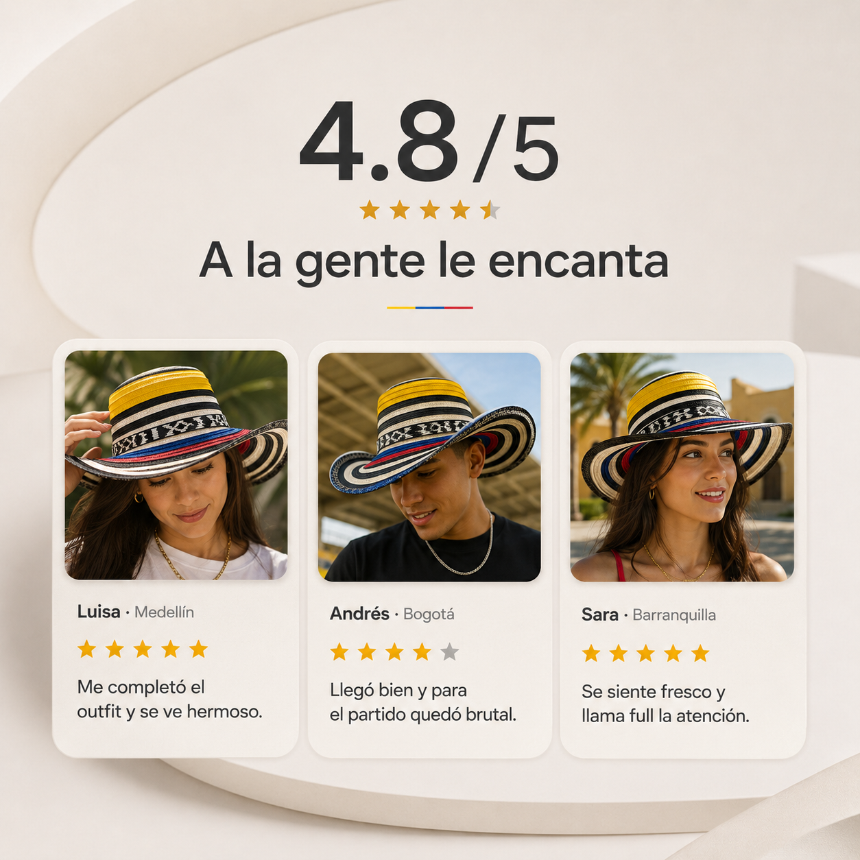 Sombrero Vueltiao™  artesanal tejido a mano por artesanos colombianos
