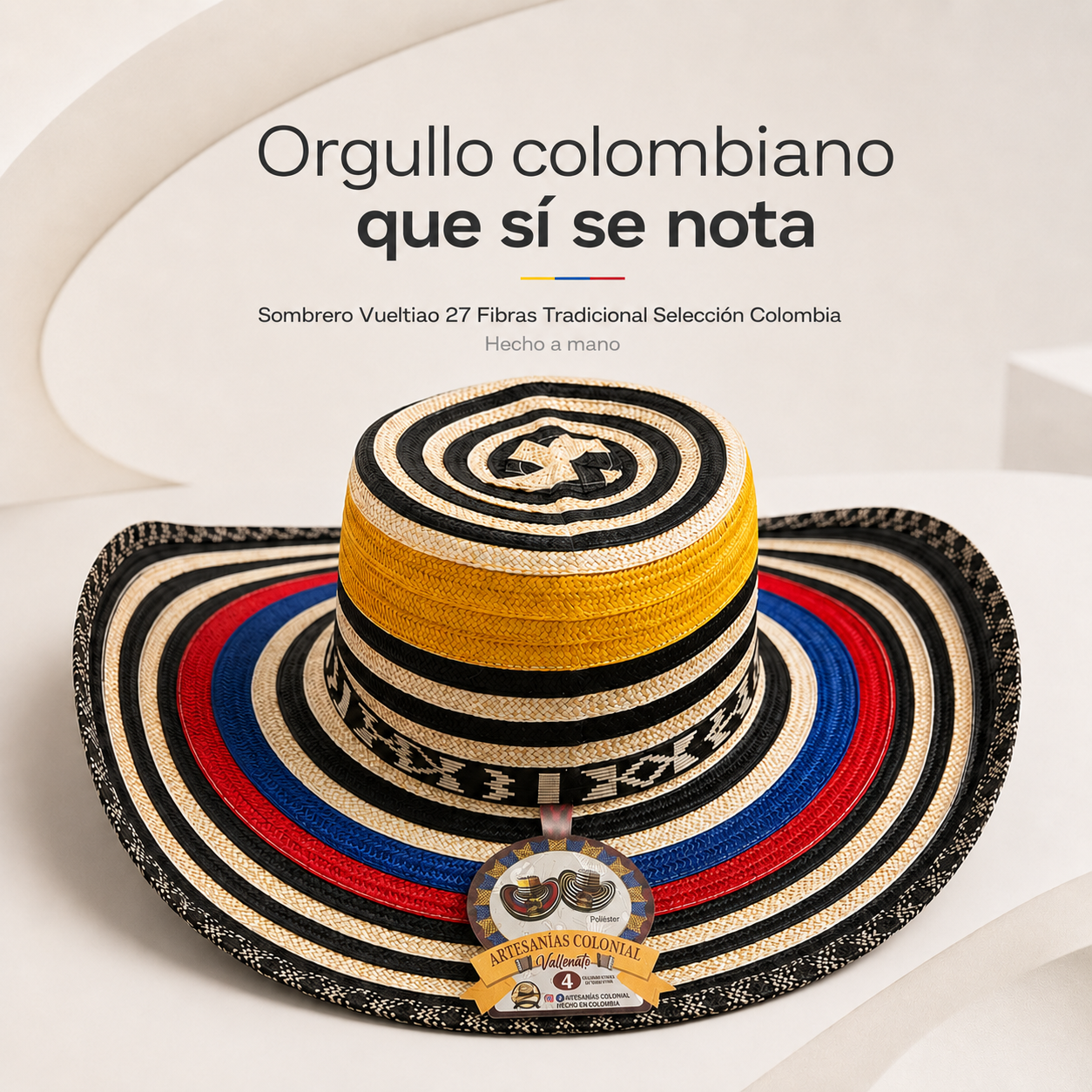 Sombrero Vueltiao™  artesanal tejido a mano por artesanos colombianos