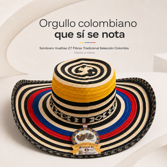 Sombrero Vueltiao™  artesanal tejido a mano por artesanos colombianos