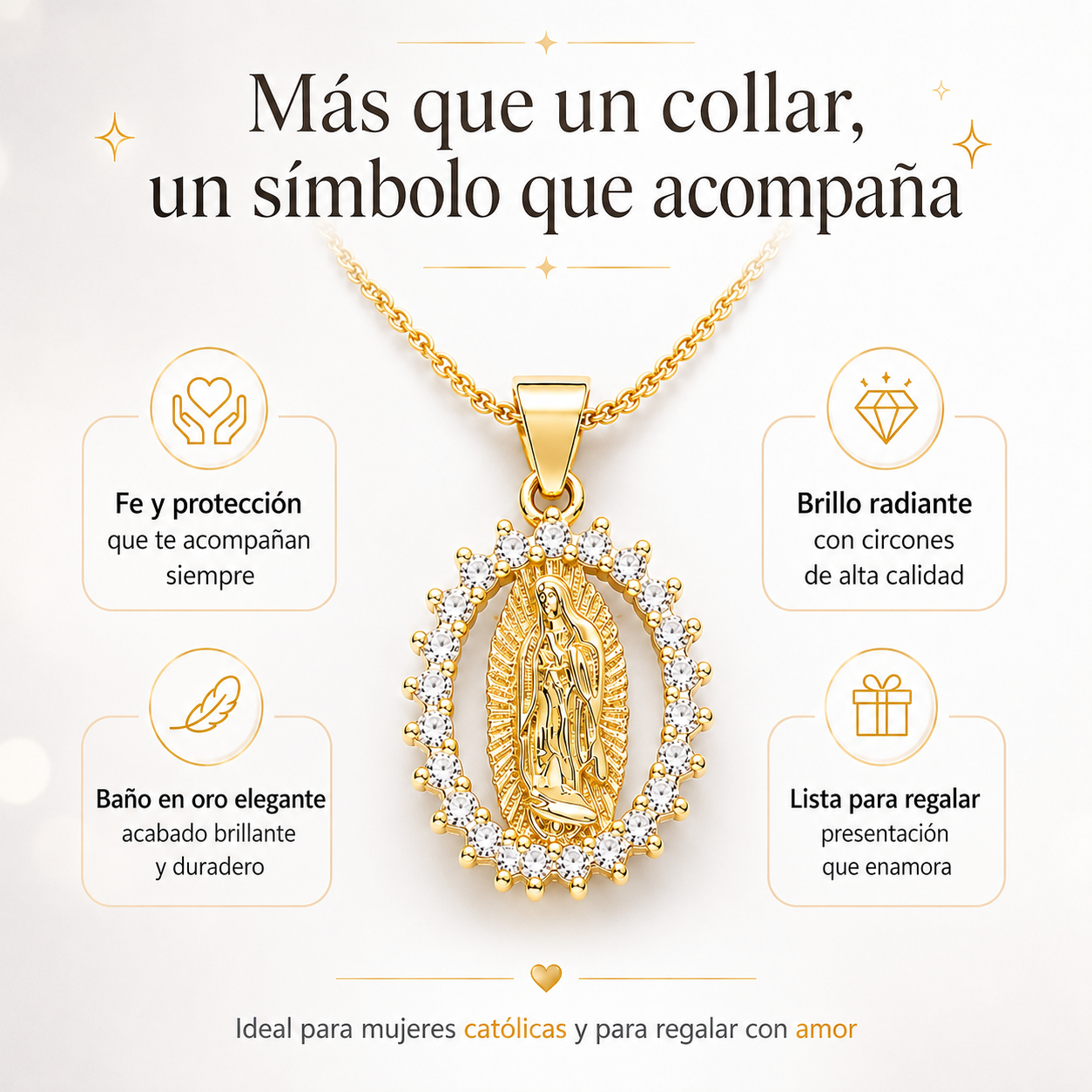 Collar Virgen María Protección Divina