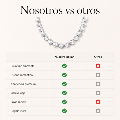 HeartGlow™ l Collar Diamantado Corazones