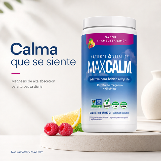 Max Calm® Bebida de Magnesio Frambuesa-Limón
